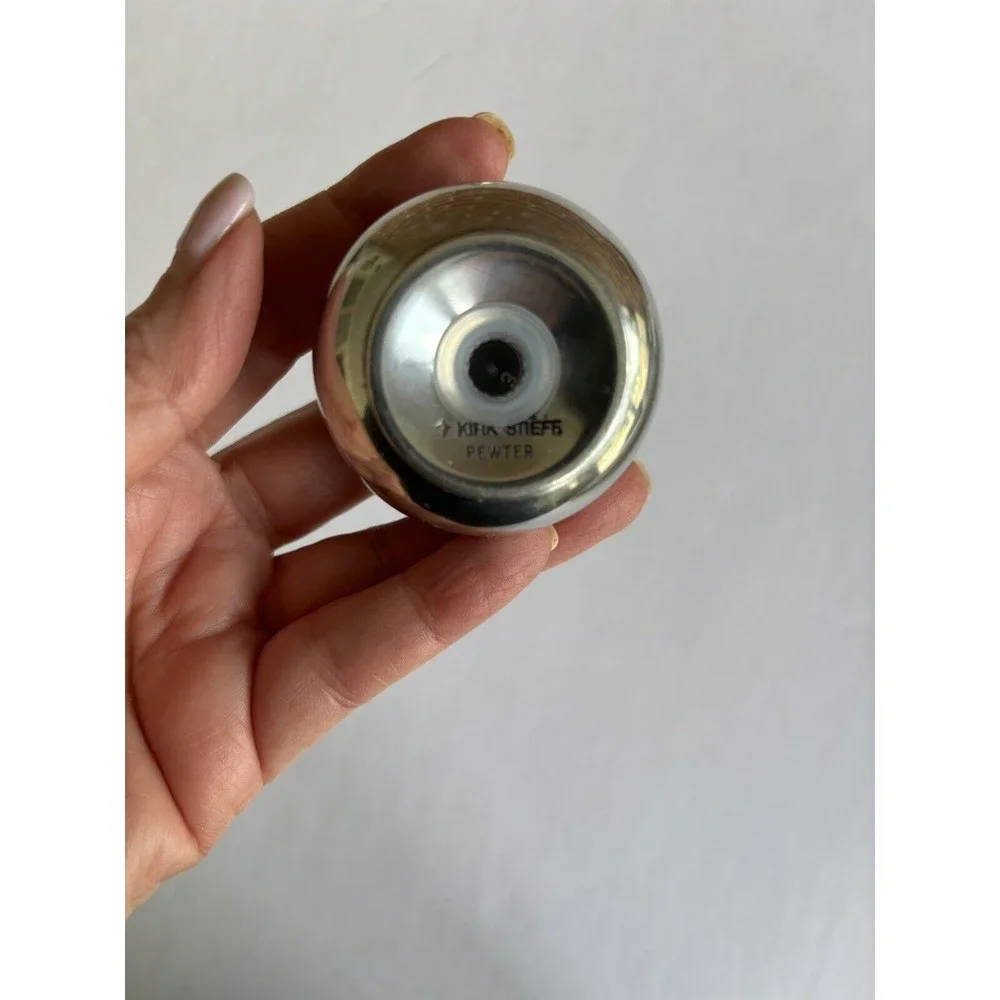 Vintage Kirk Stieff Pewter Salt & Pepper Shaker Set Apple Pear Fruit